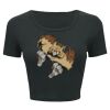 Ladies' Poly-Cotton Crop T-Shirt Thumbnail