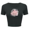 Ladies' Poly-Cotton Crop T-Shirt Thumbnail