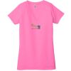 Ladies' Jersey Short-Sleeve Deep V-Neck T-Shirt Thumbnail