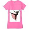 Ladies' Jersey Short-Sleeve Deep V-Neck T-Shirt Thumbnail
