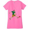 Ladies' Jersey Short-Sleeve Deep V-Neck T-Shirt Thumbnail