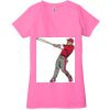 Ladies' Jersey Short-Sleeve Deep V-Neck T-Shirt Thumbnail