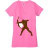 Ladies' Jersey Short-Sleeve Deep V-Neck T-Shirt Thumbnail