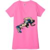 Ladies' Jersey Short-Sleeve Deep V-Neck T-Shirt Thumbnail