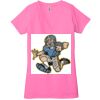 Ladies' Jersey Short-Sleeve Deep V-Neck T-Shirt Thumbnail