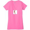 Ladies' Jersey Short-Sleeve Deep V-Neck T-Shirt Thumbnail
