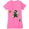 Ladies' Jersey Short-Sleeve Deep V-Neck T-Shirt Thumbnail