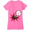 Ladies' Jersey Short-Sleeve Deep V-Neck T-Shirt Thumbnail