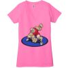 Ladies' Jersey Short-Sleeve Deep V-Neck T-Shirt Thumbnail