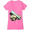 Ladies' Jersey Short-Sleeve Deep V-Neck T-Shirt Thumbnail