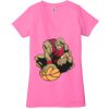 Ladies' Jersey Short-Sleeve Deep V-Neck T-Shirt Thumbnail