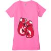 Ladies' Jersey Short-Sleeve Deep V-Neck T-Shirt Thumbnail