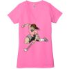 Ladies' Jersey Short-Sleeve Deep V-Neck T-Shirt Thumbnail