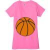 Ladies' Jersey Short-Sleeve Deep V-Neck T-Shirt Thumbnail