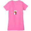 Ladies' Jersey Short-Sleeve Deep V-Neck T-Shirt Thumbnail
