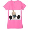 Ladies' Jersey Short-Sleeve Deep V-Neck T-Shirt Thumbnail