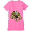 Ladies' Jersey Short-Sleeve Deep V-Neck T-Shirt Thumbnail