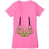 Ladies' Jersey Short-Sleeve Deep V-Neck T-Shirt Thumbnail