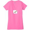 Ladies' Jersey Short-Sleeve Deep V-Neck T-Shirt Thumbnail