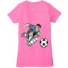 Ladies' Jersey Short-Sleeve Deep V-Neck T-Shirt Thumbnail