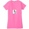Ladies' Jersey Short-Sleeve Deep V-Neck T-Shirt Thumbnail