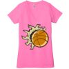 Ladies' Jersey Short-Sleeve Deep V-Neck T-Shirt Thumbnail