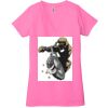Ladies' Jersey Short-Sleeve Deep V-Neck T-Shirt Thumbnail