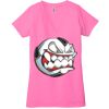 Ladies' Jersey Short-Sleeve Deep V-Neck T-Shirt Thumbnail