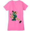 Ladies' Jersey Short-Sleeve Deep V-Neck T-Shirt Thumbnail
