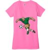 Ladies' Jersey Short-Sleeve Deep V-Neck T-Shirt Thumbnail