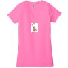 Ladies' Jersey Short-Sleeve Deep V-Neck T-Shirt Thumbnail