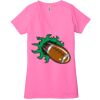 Ladies' Jersey Short-Sleeve Deep V-Neck T-Shirt Thumbnail