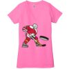 Ladies' Jersey Short-Sleeve Deep V-Neck T-Shirt Thumbnail