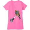 Ladies' Jersey Short-Sleeve Deep V-Neck T-Shirt Thumbnail