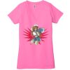 Ladies' Jersey Short-Sleeve Deep V-Neck T-Shirt Thumbnail