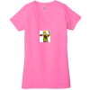 Ladies' Jersey Short-Sleeve Deep V-Neck T-Shirt Thumbnail