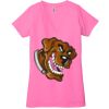 Ladies' Jersey Short-Sleeve Deep V-Neck T-Shirt Thumbnail