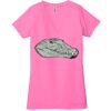Ladies' Jersey Short-Sleeve Deep V-Neck T-Shirt Thumbnail