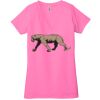 Ladies' Jersey Short-Sleeve Deep V-Neck T-Shirt Thumbnail