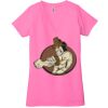 Ladies' Jersey Short-Sleeve Deep V-Neck T-Shirt Thumbnail