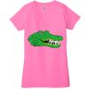 Ladies' Jersey Short-Sleeve Deep V-Neck T-Shirt Thumbnail