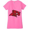 Ladies' Jersey Short-Sleeve Deep V-Neck T-Shirt Thumbnail