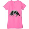 Ladies' Jersey Short-Sleeve Deep V-Neck T-Shirt Thumbnail