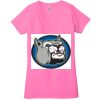 Ladies' Jersey Short-Sleeve Deep V-Neck T-Shirt Thumbnail
