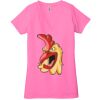 Ladies' Jersey Short-Sleeve Deep V-Neck T-Shirt Thumbnail