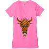 Ladies' Jersey Short-Sleeve Deep V-Neck T-Shirt Thumbnail