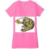 Ladies' Jersey Short-Sleeve Deep V-Neck T-Shirt Thumbnail
