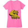 Ladies' Jersey Short-Sleeve Deep V-Neck T-Shirt Thumbnail