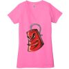 Ladies' Jersey Short-Sleeve Deep V-Neck T-Shirt Thumbnail