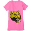 Ladies' Jersey Short-Sleeve Deep V-Neck T-Shirt Thumbnail